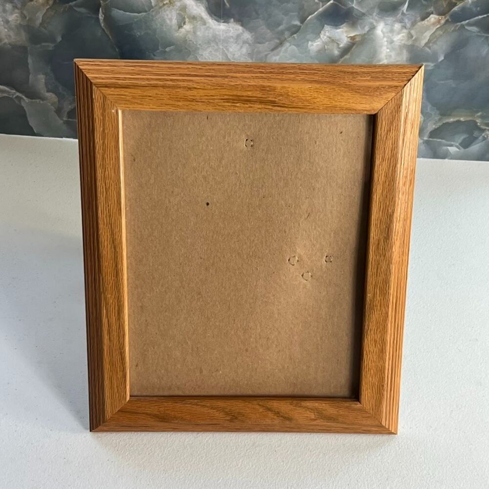 Picture Photo Frame Wooden Brown Medium Stain with Glass 6" x 8"
